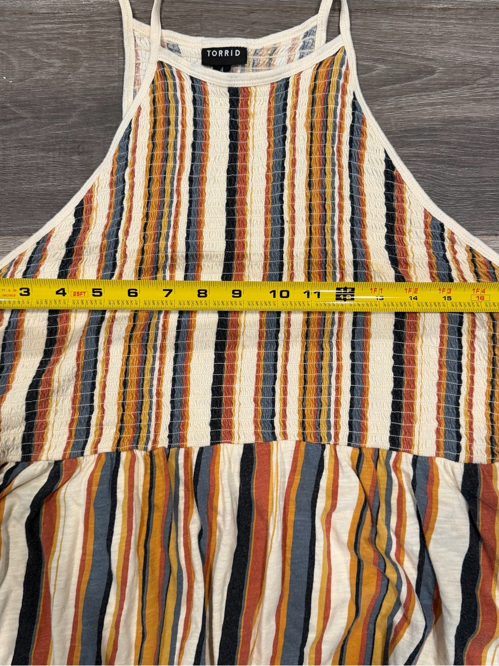 Torrid Women's Multicolor Striped Sophie Chiffon Swing Cami Tank Size 4 - Picture 5 of 7
